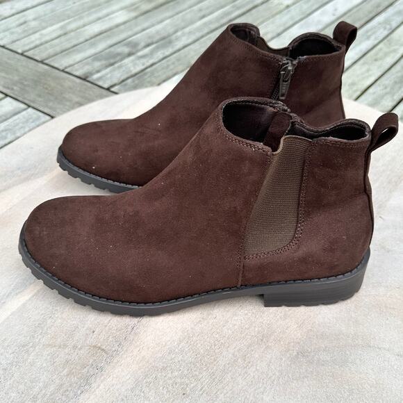 Sonoma Goods For Life® Cilantro Womens Ankle Boots Size 8.5 Cognac Brown New - Picture 3 of 15